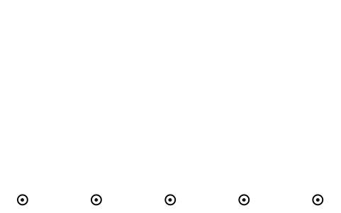 Preview of the Bollard row, 5 at 1.5 m symbol, block RDT_SF_BOLLARD_ROW