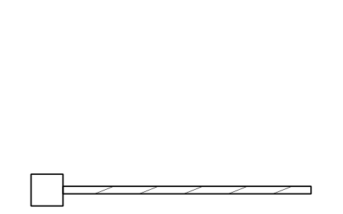 Preview of the Barrier gate, boom 4 m symbol, block RDT_SF_BOOM