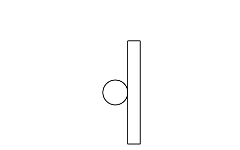 Preview of the Bus stop pole and flag symbol, block RDT_SF_BUS_STOP