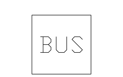 Preview of the Bus stop sign symbol, block RDT_SIGN_BUS_STOP