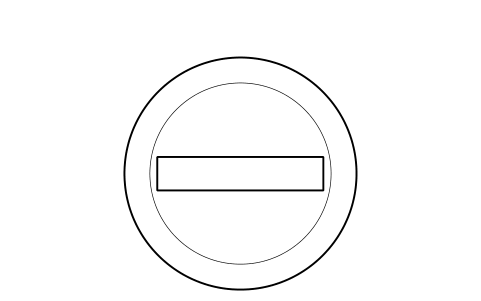 Preview of the No entry sign symbol, block RDT_SIGN_NO_ENTRY