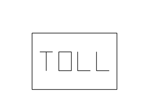 Preview of the Toll ahead sign symbol, block RDT_SIGN_TOLL