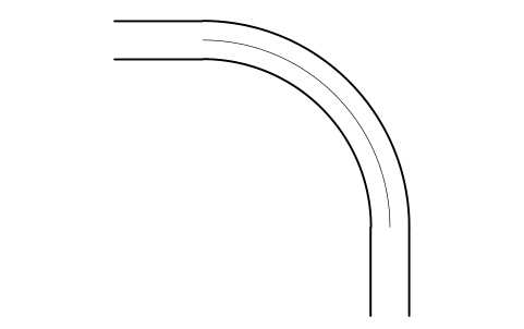 Preview of the Swept path, 90 degree turn symbol, block RDT_SWEPT_PATH_90