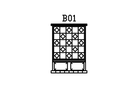 Preview of the Bed, plank, 1400 x 2000, double symbol, block RUS_BED_1400