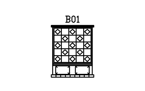 Preview of the Bed, plank, 1600 x 2000, queen symbol, block RUS_BED_1600