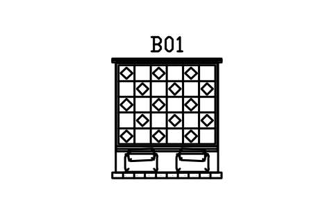 Preview of the Bed, plank, 1800 x 2000, king symbol, block RUS_BED_1800