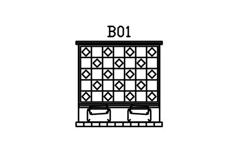 Preview of the Bed, plank, 2000 x 2000, super king symbol, block RUS_BED_2000
