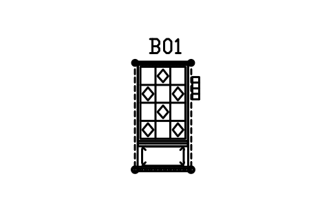 Preview of the Bunk bed, log, 900 x 2000 symbol, block RUS_BED_BUNK