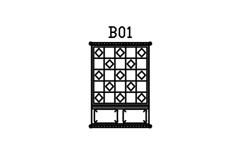 Preview of the Bed, wrought iron, 1400 x 2000 symbol, block RUS_BED_IRON_1400