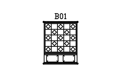Preview of the Bed, wrought iron, 1600 x 2000 symbol, block RUS_BED_IRON_1600