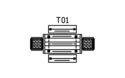 Preview of the Farm table 1800, two benches, end chairs symbol, block RUS_DINING_BENCH_6