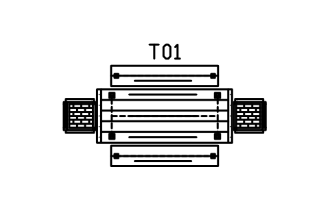 Preview of the Farm table 2400, two benches, end chairs symbol, block RUS_DINING_BENCH_8