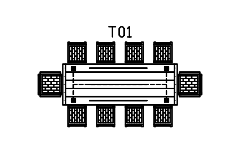 Preview of the Farm table 2800, ten chairs symbol, block RUS_DINING_SET_10