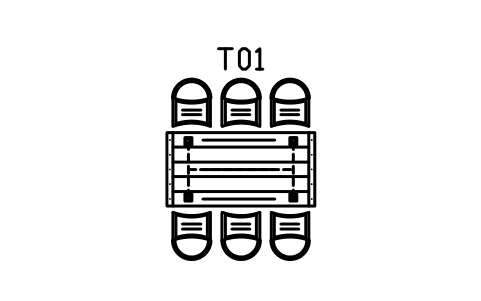 Preview of the Dining table 1800, six Windsor chairs symbol, block RUS_DINING_WINDSOR_6