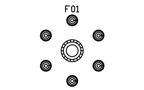 Preview of the Fire pit with six log seats, 3200 symbol, block RUS_FIRE_PIT_SEATS