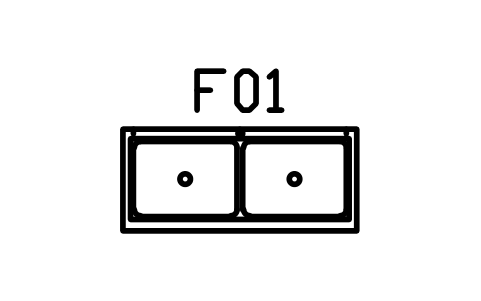 Preview of the Farmhouse sink, double basin, 1500 x 650 symbol, block RUS_SINK_FARM_DOUBLE