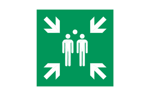 Preview of the E007 Assembly point symbol, block SGN_E007_ASSEMBLY_POINT