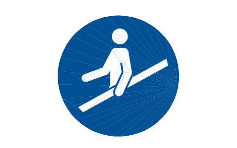 Preview of the M012 Use handrail symbol, block SGN_M012_USE_HANDRAIL