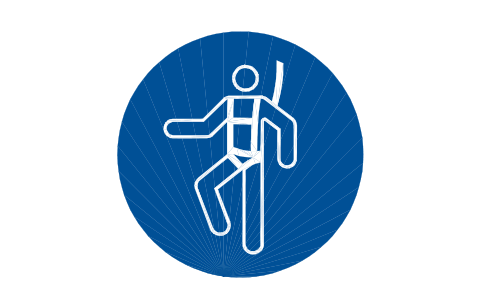 Preview of the M018 Wear a safety harness symbol, block SGN_M018_WEAR_A_SAFETY_HARNESS