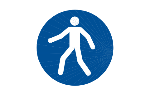 Preview of the M024 Use this walkway symbol, block SGN_M024_USE_THIS_WALKWAY