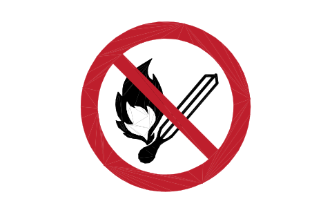 Preview of the P003 No open flame symbol, block SGN_P003_NO_OPEN_FLAME