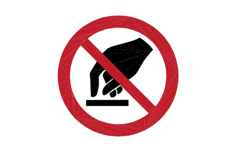Preview of the P010 Do not touch symbol, block SGN_P010_DO_NOT_TOUCH
