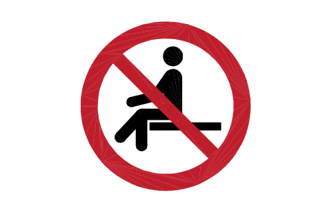 Preview of the P018 No sitting symbol, block SGN_P018_NO_SITTING