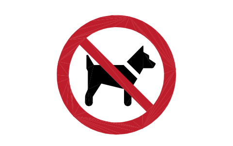 Preview of the P021 No dogs symbol, block SGN_P021_NO_DOGS