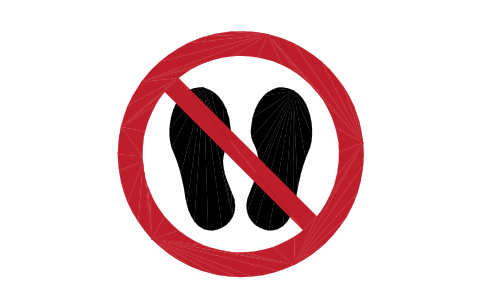 Preview of the P024 Do not walk or stand here symbol, block SGN_P024_DO_NOT_WALK_OR_STAND_HERE