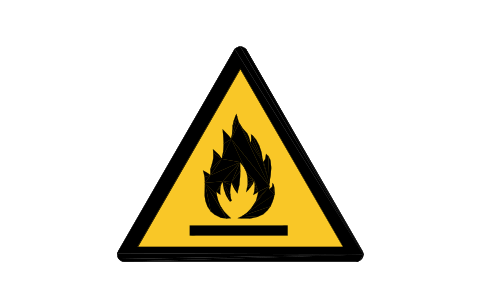 Preview of the W021 Flammable material symbol, block SGN_W021_FLAMMABLE_MATERIAL