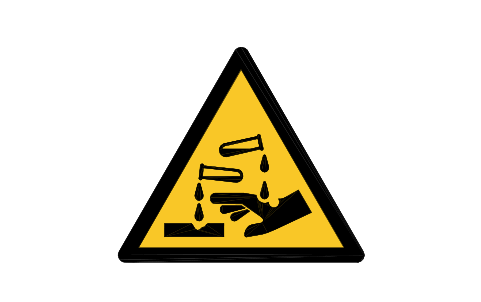 Preview of the W023 Corrosive substance symbol, block SGN_W023_CORROSIVE_SUBSTANCE