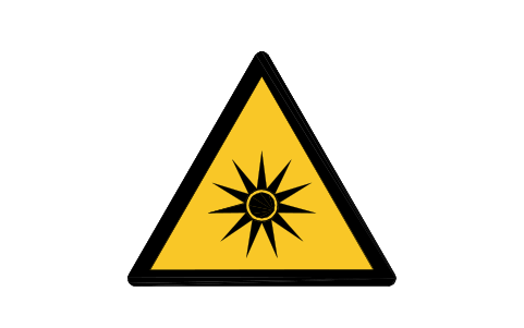Preview of the W027 Optical radiation symbol, block SGN_W027_OPTICAL_RADIATION
