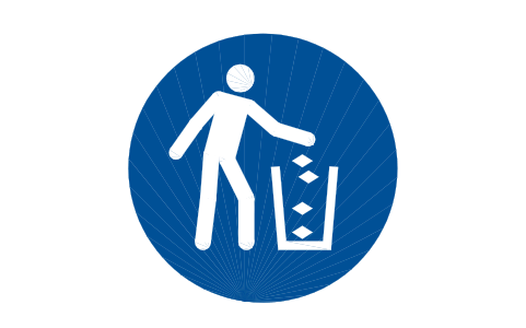 Preview of the M030 Use litter bin symbol, block SGN_M030_USE_LITTER_BIN