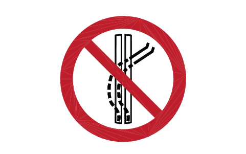 Anteprima del simbolo P037 Non lasciare la pista, blocco SGN_P037_DO_NOT_LEAVE_TOW_TRACK