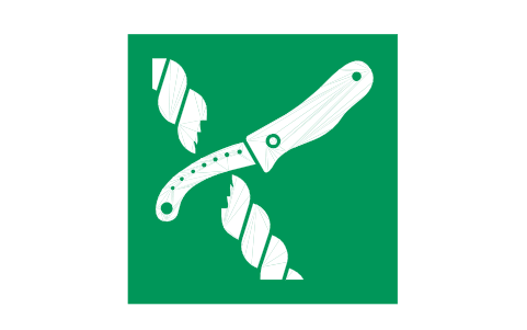 Preview of the E035 Liferaft knife symbol, block SGN_E035_LIFERAFT_KNIFE
