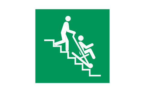 Preview of the E060 Evacuation chair symbol, block SGN_E060_EVACUATION_CHAIR
