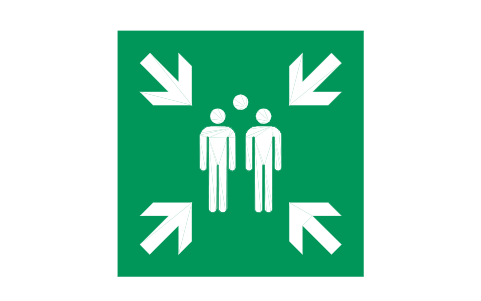 Preview of the E007 Assembly point symbol, block SGN_E007_ASSEMBLY_POINT