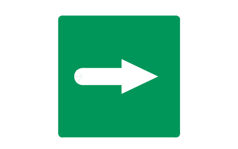 Preview of the Direction arrow, 90 deg symbol, block SGN_E_DIRECTION_ARROW_90_DEG