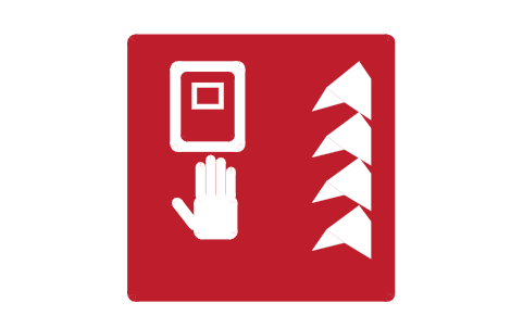 Preview of the F005 Fire alarm call point symbol, block SGN_F005_FIRE_ALARM_CALL_POINT