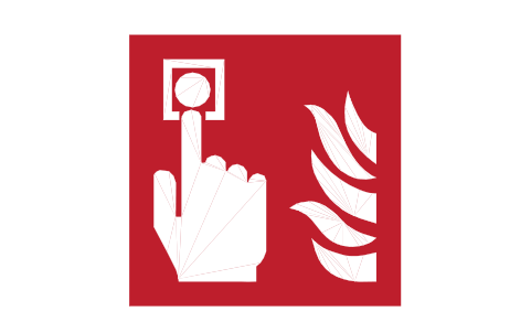 Preview of the F005 Fire alarm call point symbol, block SGN_F005_FIRE_ALARM_CALL_POINT
