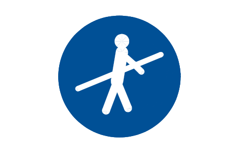 Preview of the M012 Use handrail symbol, block SGN_M012_USE_HANDRAIL