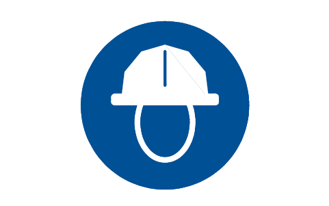 Preview of the M014 Wear head protection symbol, block SGN_M014_WEAR_HEAD_PROTECTION