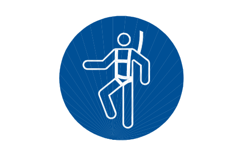 Preview of the M018 Wear a safety harness symbol, block SGN_M018_WEAR_A_SAFETY_HARNESS