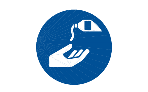 Preview of the M022 Use barrier cream symbol, block SGN_M022_USE_BARRIER_CREAM