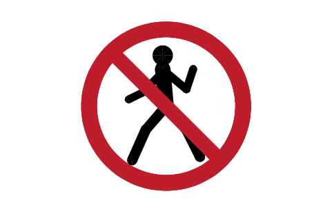 Preview of the P004 No thoroughfare symbol, block SGN_P004_NO_THOROUGHFARE