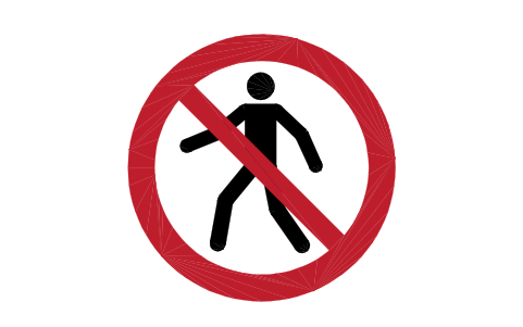Preview of the P004 No thoroughfare symbol, block SGN_P004_NO_THOROUGHFARE