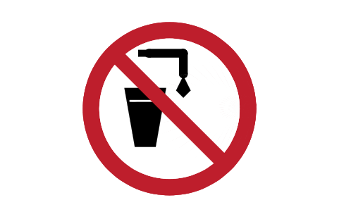 Preview of the P005 Not drinking water symbol, block SGN_P005_NOT_DRINKING_WATER