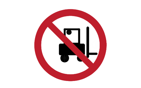 Preview of the P006 No forklift trucks symbol, block SGN_P006_NO_FORKLIFT_TRUCKS