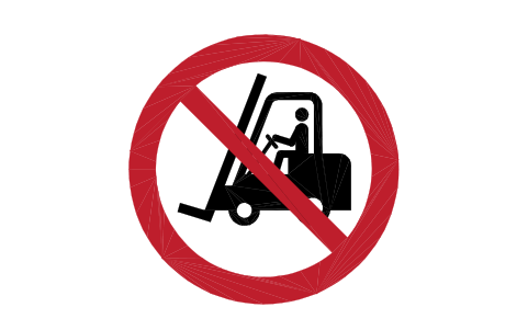 Preview of the P006 No forklift trucks symbol, block SGN_P006_NO_FORKLIFT_TRUCKS