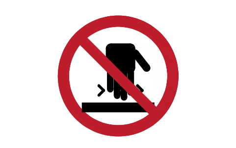 Preview of the P010 Do not touch symbol, block SGN_P010_DO_NOT_TOUCH